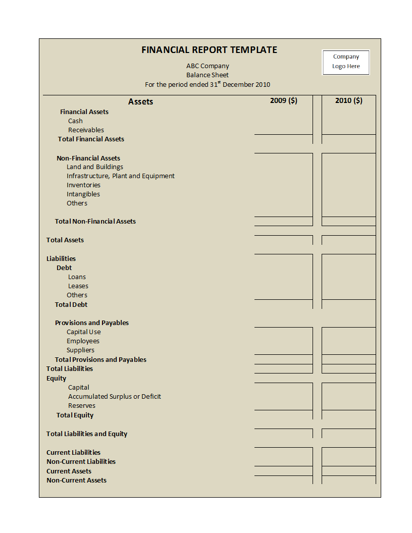 Financial Report Template With Annual Financial Report Template Word