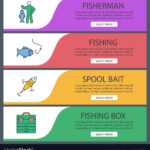 Fishing Web Banner Templates Set For Website Banner Templates Free Download
