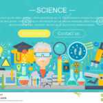 Flat Design Concept Of Science. Horizontal Banner With With Regard To Science Fair Banner Template