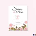 Floral Save The Date Card Template With Regard To Save The Date Template Word