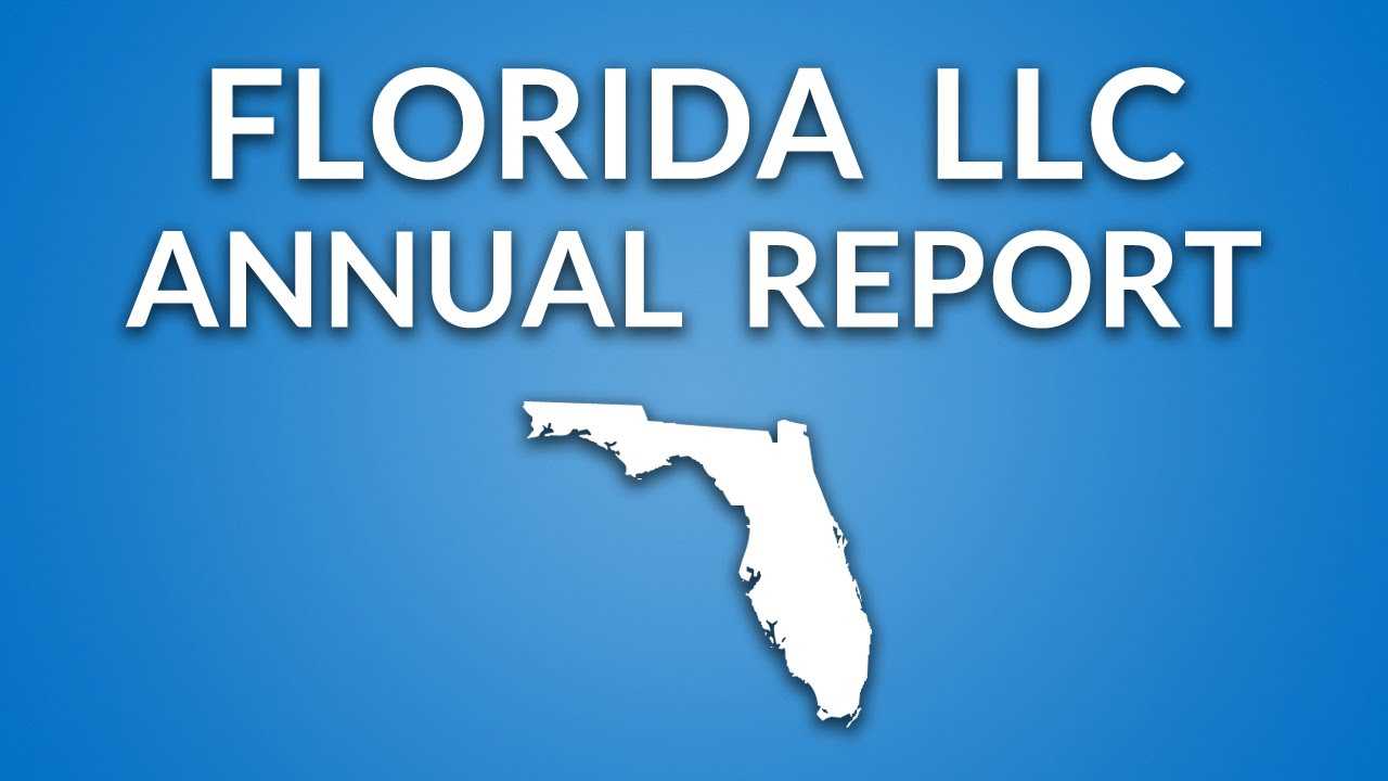 Florida Llc – Annual Report Throughout Llc Annual Report Template