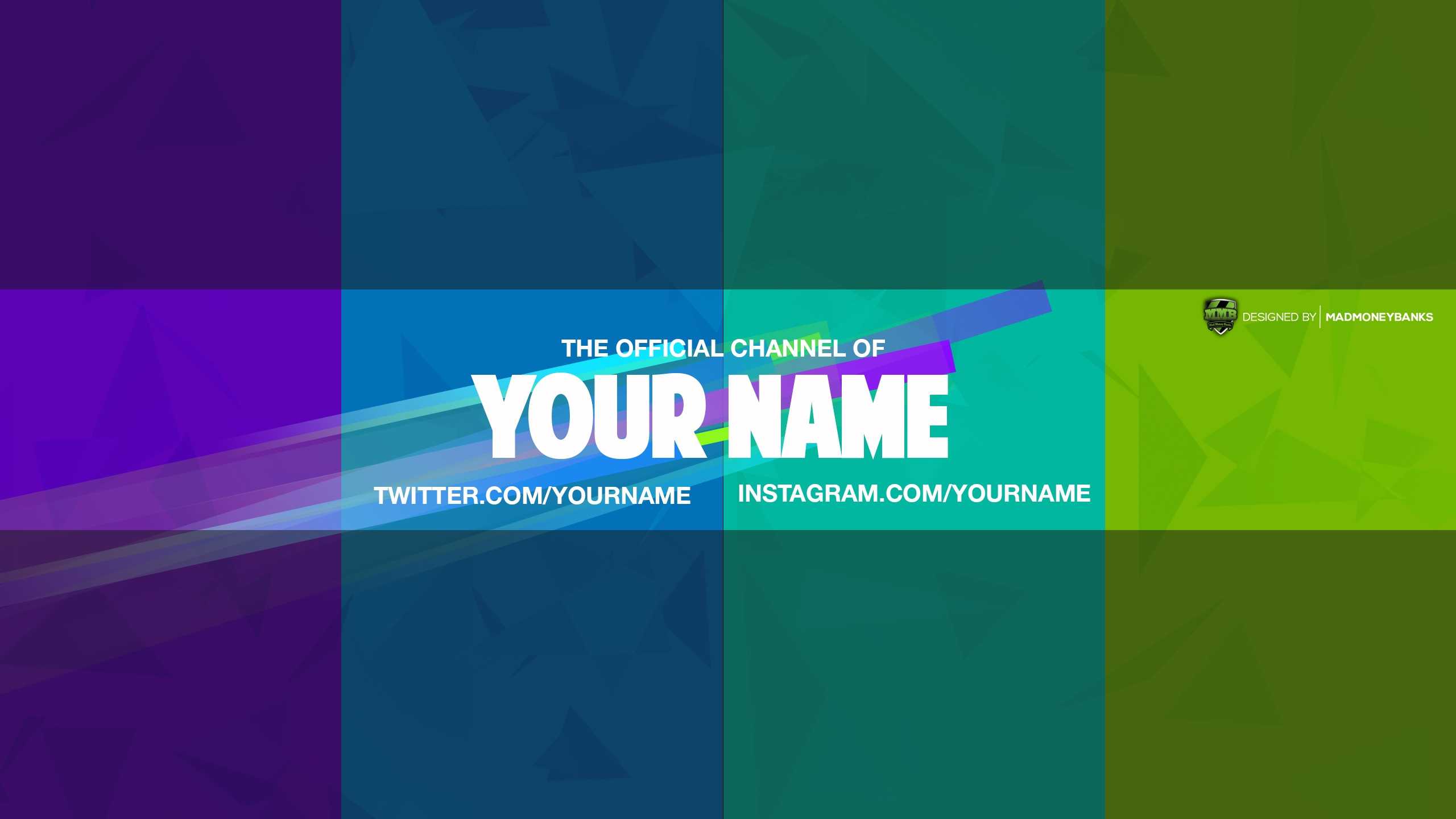 Flying Colors Youtube Channel Banner Template – Madmoneybanks Throughout Yt Banner Template