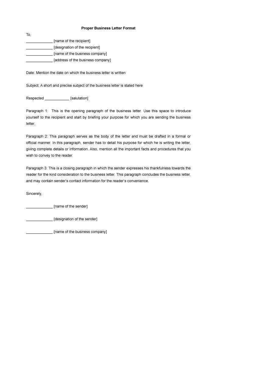 Formal Business Letters - Papele.alimentacionsegura Inside Microsoft Word Business Letter Template