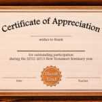 Formal Certificate Of Appreciation Template For The Best Inside Certificate Templates For Word Free Downloads