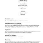 Formal Lab Report Template : Biological Science Picture Pertaining To Science Lab Report Template