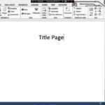Formatting Page Numbers For Turabian 8Th Ed. Using Microsoft Word 2010 &  2013 For Turabian Template For Word