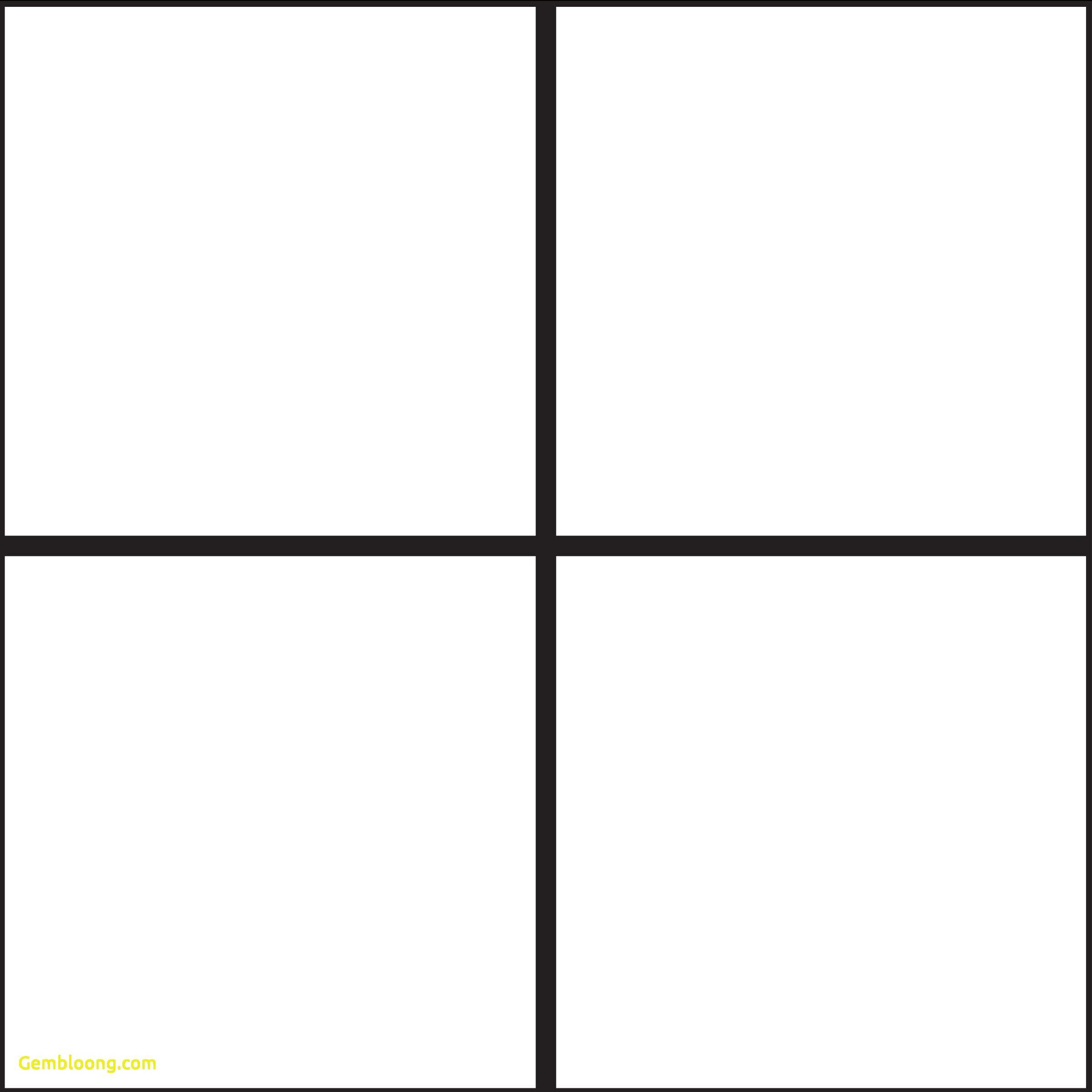 Blank 4 Square Template