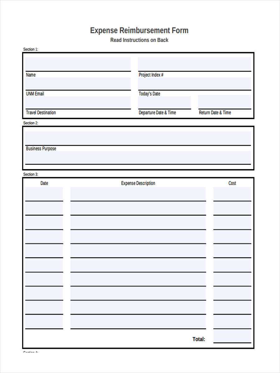 Free 20+ Expense Reimbursement Forms In Pdf | Ms Word | Excel With Regard To Reimbursement Form Template Word