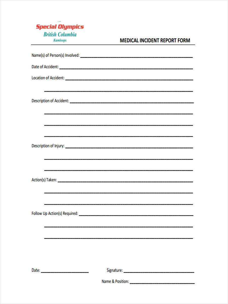 Free 7+ Medical Report Forms In Pdf | Ms Word Intended For Incident Report Form Template Word