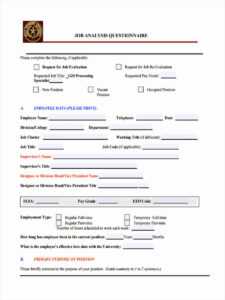 Free 8+ Job Questionnaire Forms In Pdf | Ms Word with Questionnaire Design Template Word