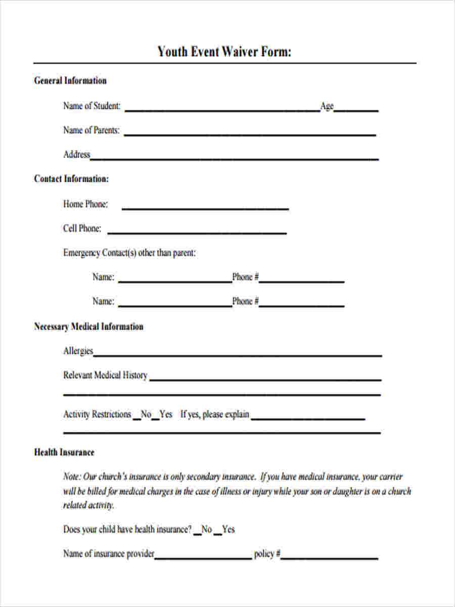 Free 9+ Event Waiver Forms In Pdf | Ms Word Throughout Seminar Registration Form Template Word