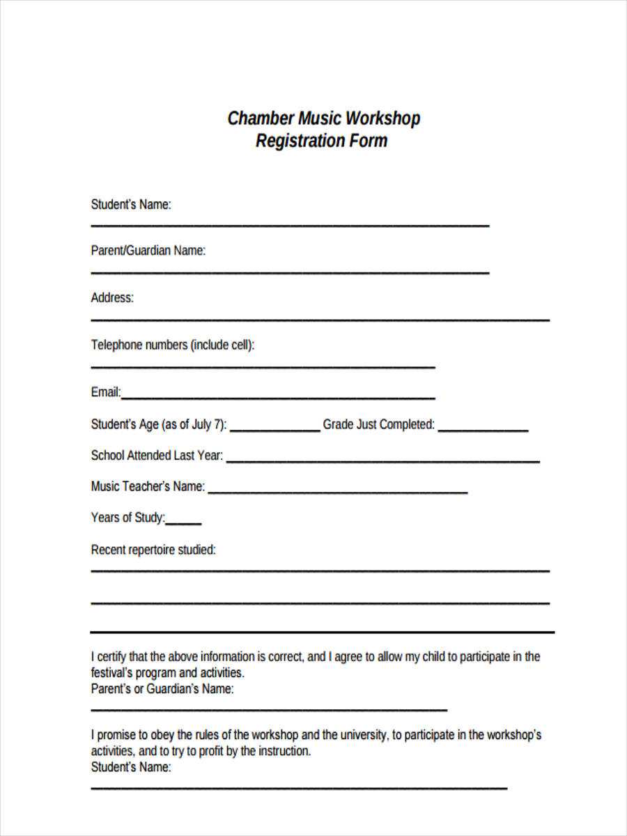 Free 9+ Workshop Registration Forms In Pdf With Regard To Seminar Registration Form Template Word