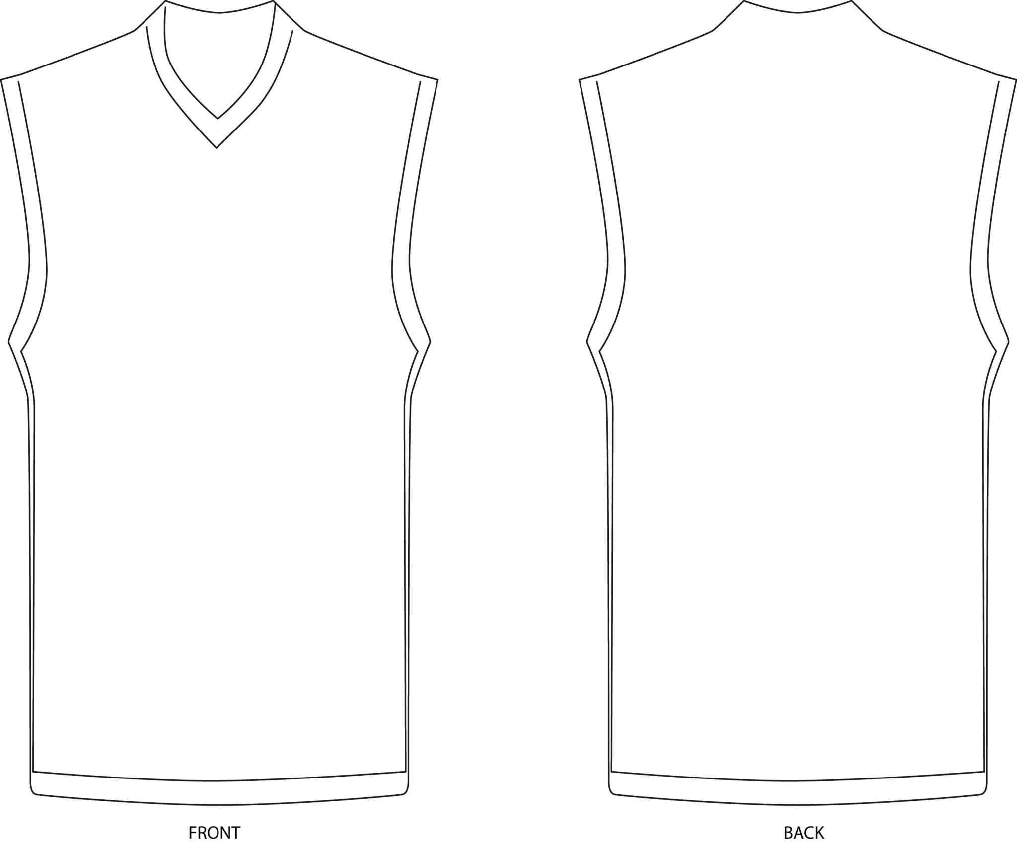 Blank Basketball Uniform Template Sample Design Templates