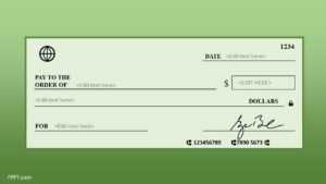 Free Blank Check Template For Powerpoint - Free Powerpoint intended for Editable Blank Check Template