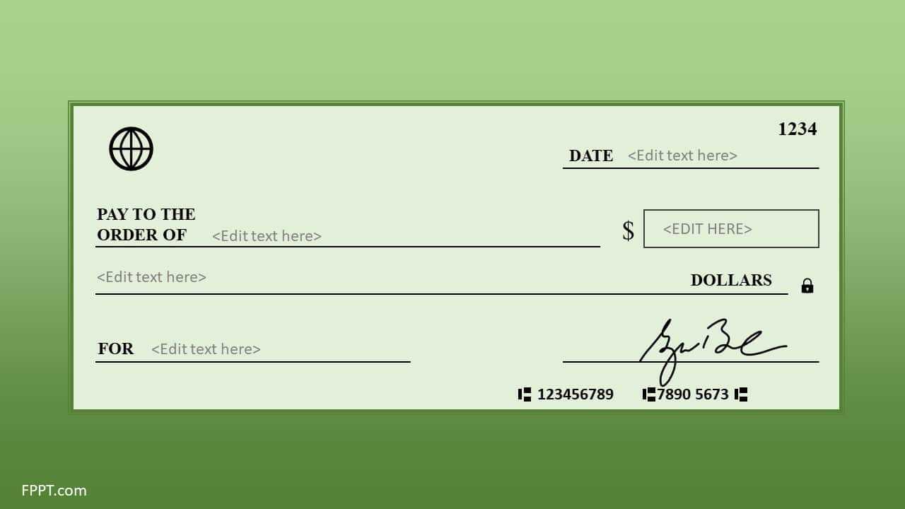 Free Blank Check Template For Powerpoint – Free Powerpoint With Blank Check Templates For Microsoft Word