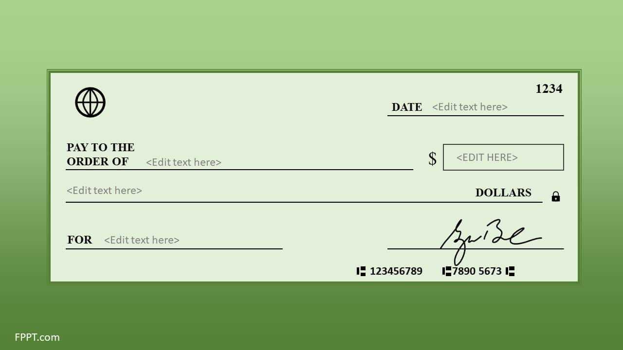 Free Blank Check Template For Powerpoint - Free Powerpoint With Personal Check Template Word 2003