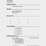Free Blank Resume Format Download – Resume : Resume Sample Throughout Free Blank Cv Template Download