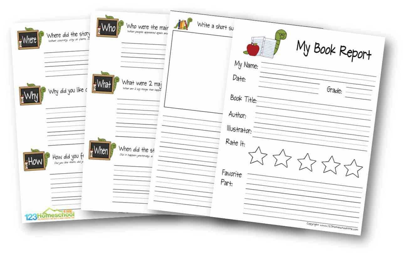 Free Book Report For Kids With Regard To 2Nd Grade Book Report Template