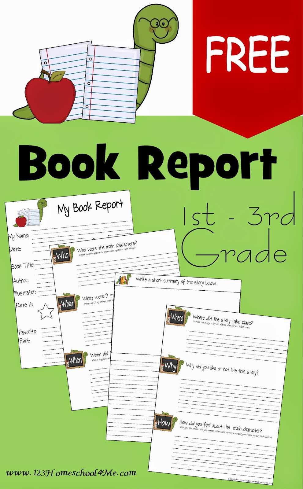 Free Book Report Template – Educational Freebies – Teaching Inside 2Nd Grade Book Report Template