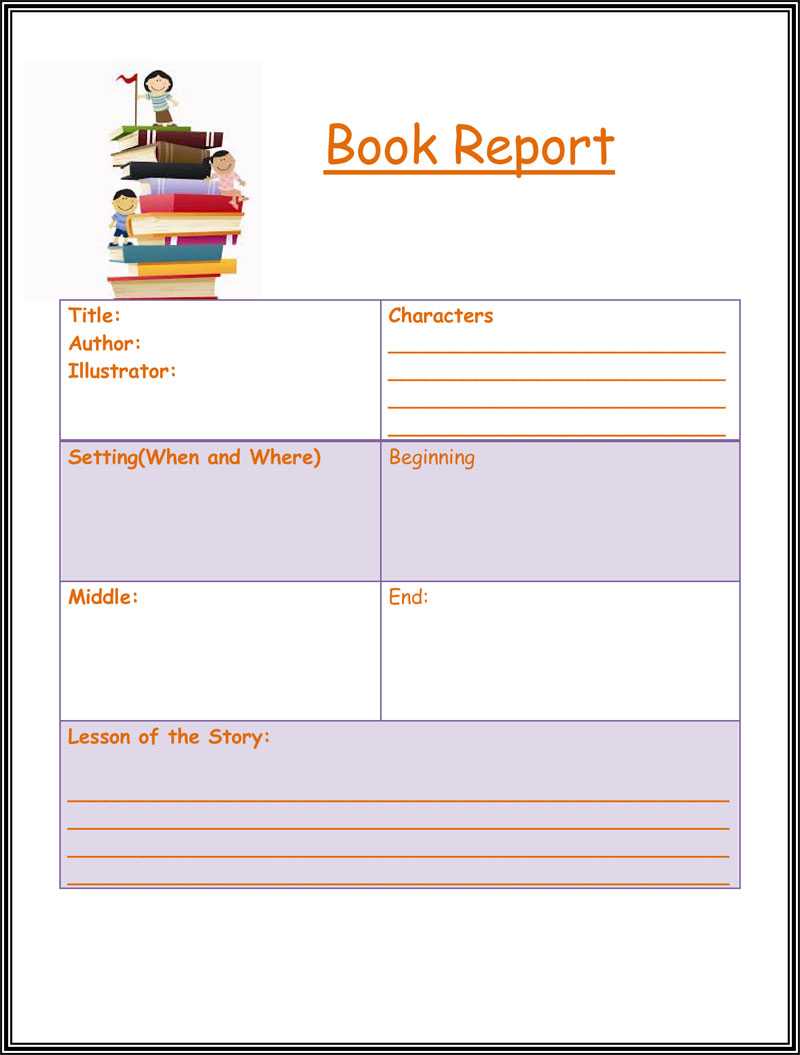 Free Book Report & Worksheet Templates – Word Layouts Intended For Book Report Template 5Th Grade
