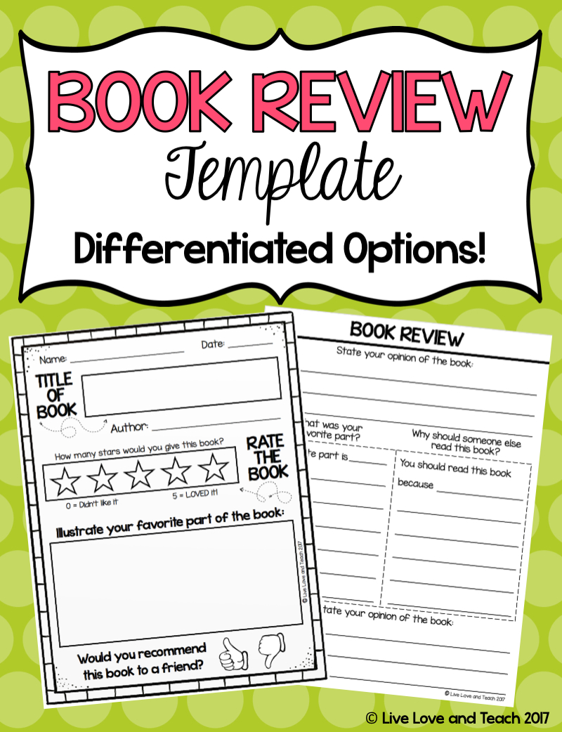 Free Book Review Template! Pertaining To 2Nd Grade Book Report Template