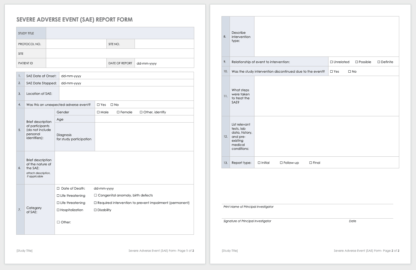 Free Clinical Trial Templates | Smartsheet In Clinical Trial Report Template