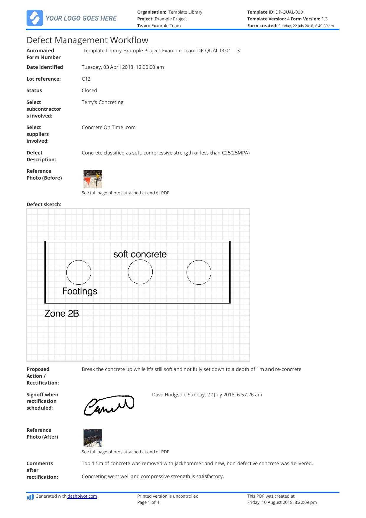 Free Defect Report Template (Better Than Word Doc And Excel) Inside Building Defect Report Template