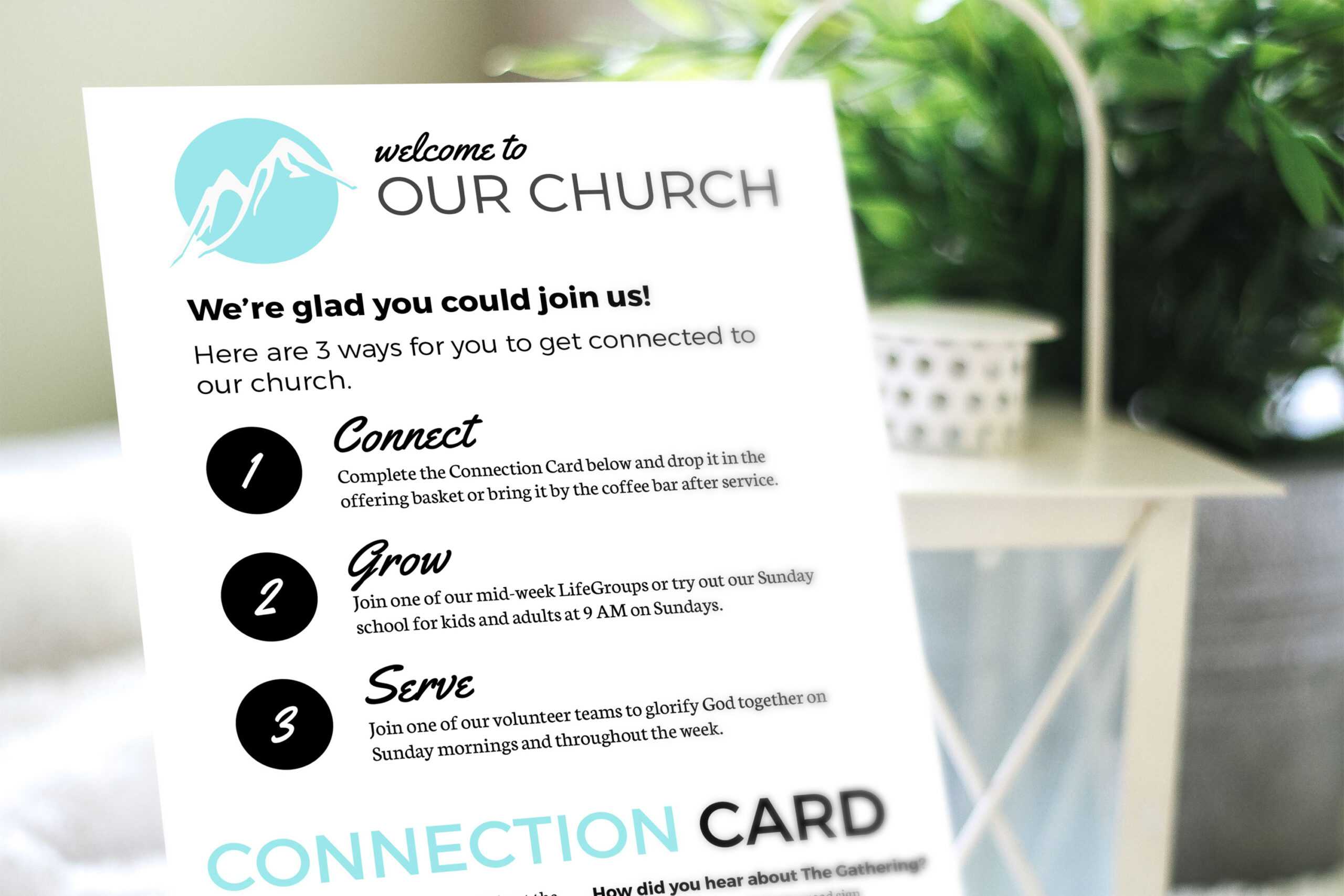Free Design Template: Connection Card – Churchly Inside Church Visitor Card Template Word