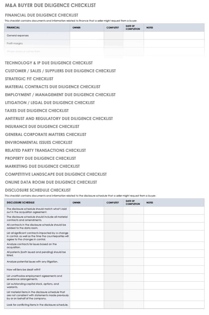 Vendor Due Diligence Report Template - Sample Design Templates