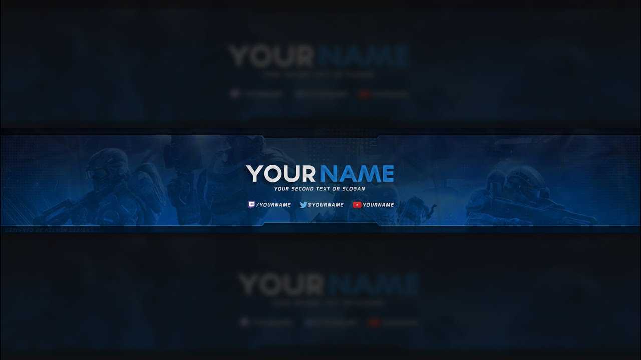 Free Halo Youtube Banner Template (Psd) Intended For Yt Banner Template