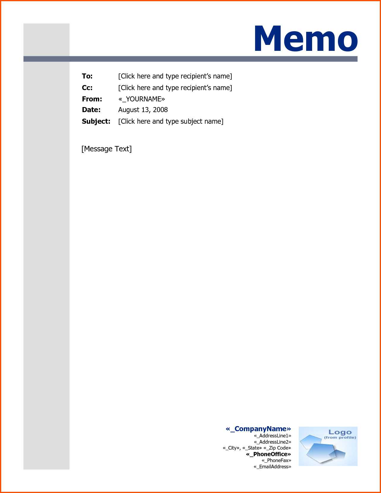 Free Memo Template Word 2010 – Kerren Pertaining To Memo Template Word 2010