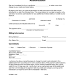 Free One (1) Time Credit Card Payment Authorization Form Intended For Credit Card Authorization Form Template Word