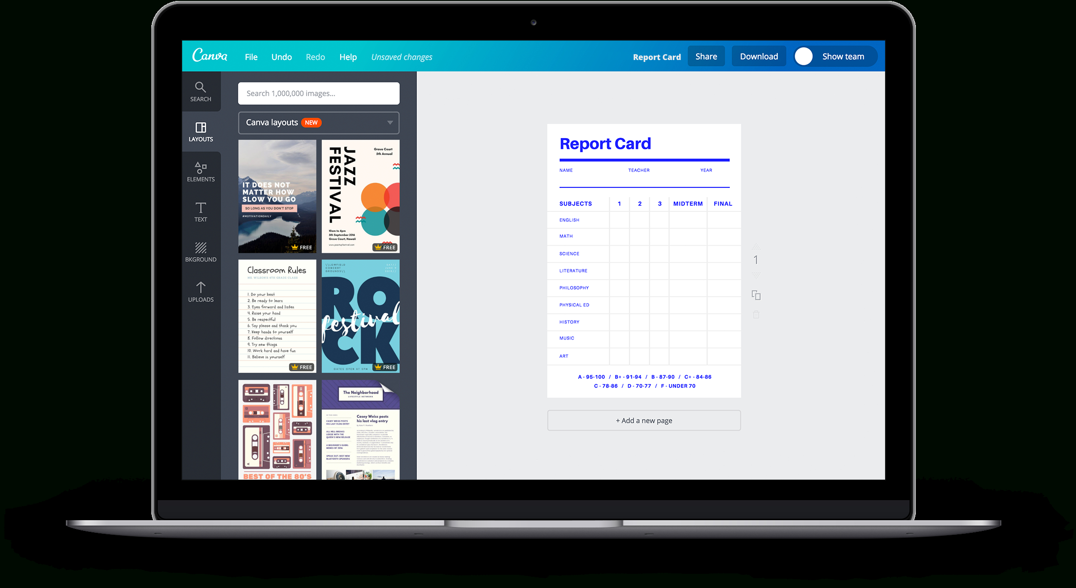 Free Online Report Card Maker: Design A Custom Report Card Within Fake Report Card Template