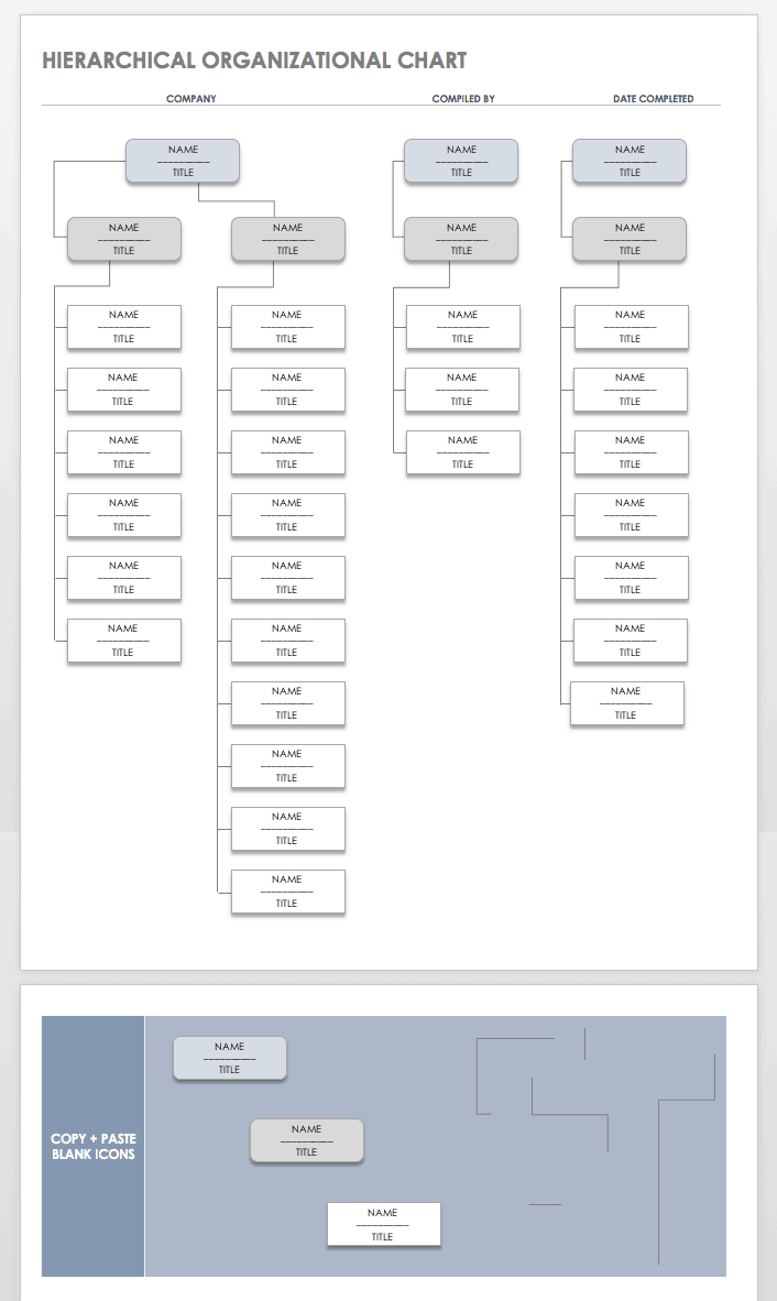 Free Organization Chart Templates For Word | Smartsheet Intended For Org Chart Word Template