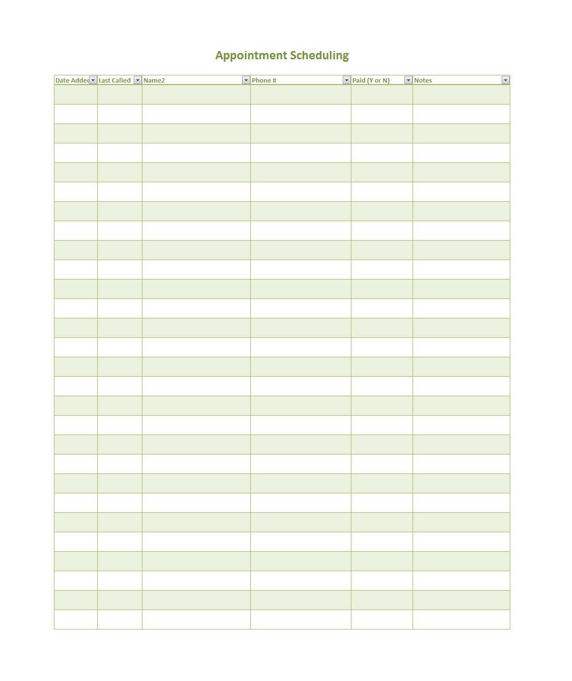 Free Printable Appointment Schedule – Barati.ald2014 With Regard To Appointment Sheet Template Word