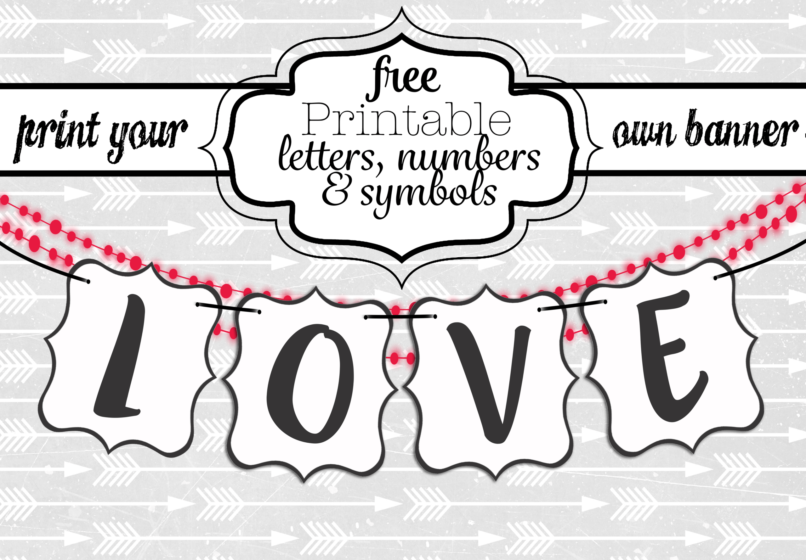 Free Printable Black And White Banner Letters | Swanky In Free Letter Templates For Banners