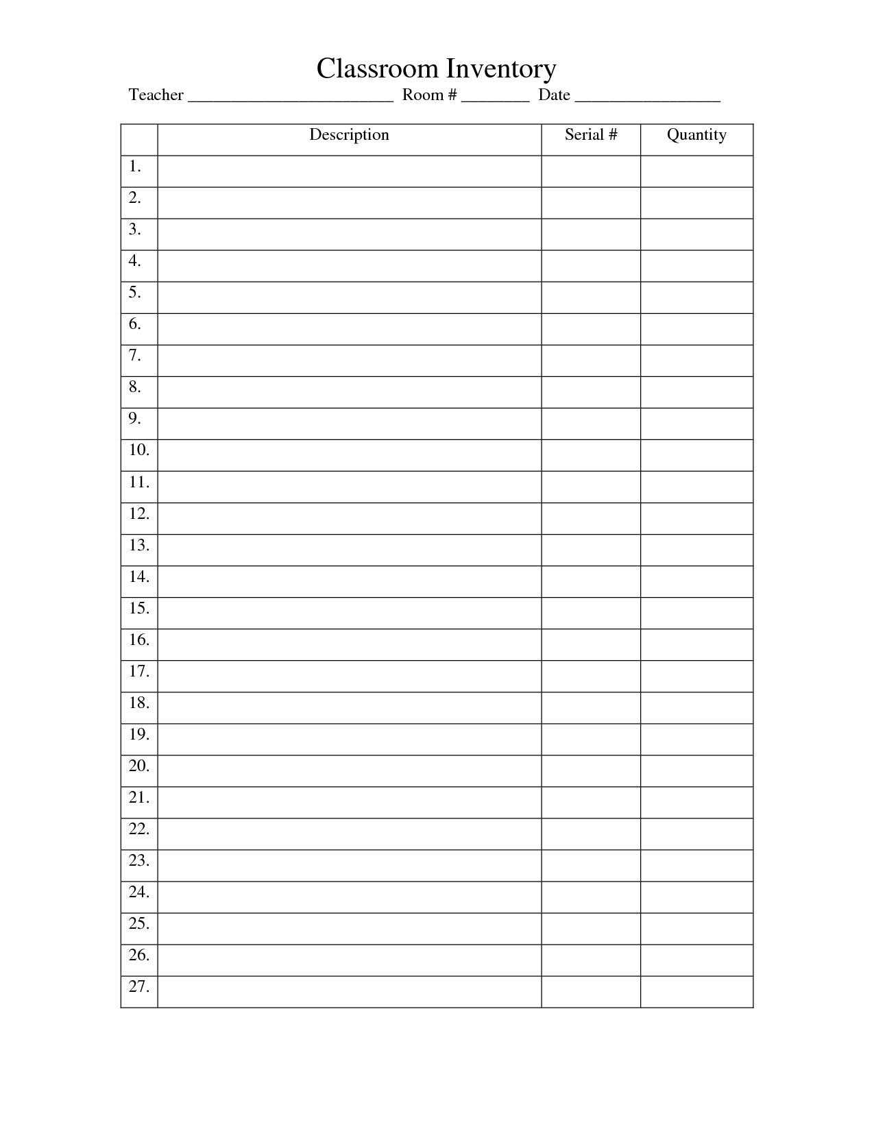 Printable Blank Checklist