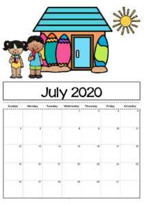 Free Printable Calendar Templates 2020 For Kids In Home regarding Blank Calendar Template For Kids