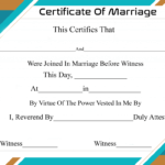 Free Printable Certificate Of Marriage Template Pertaining To Blank Marriage Certificate Template