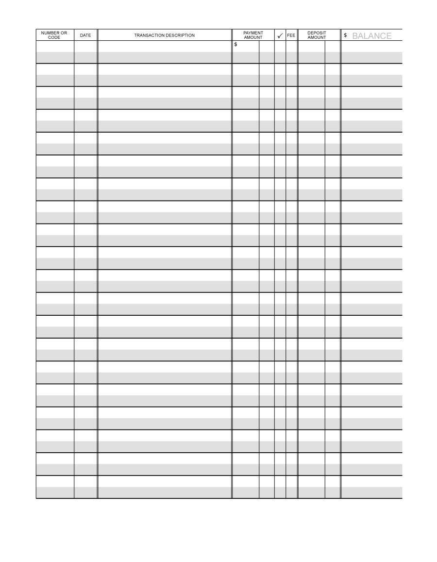 Free Printable Check Register Templates | Template Business With Regard To Print Check Template Word