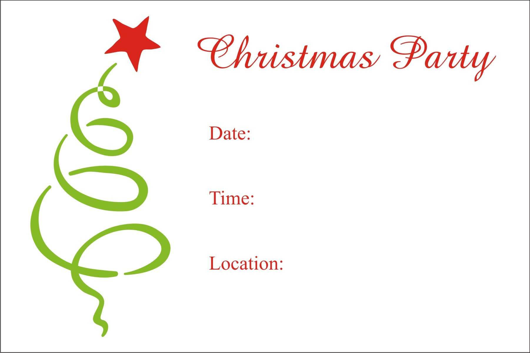 Free Printable Christmas Party Invitations – Tomope.zaribanks.co Intended For Free Christmas Invitation Templates For Word