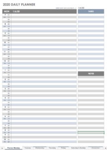 Free Printable Daily Calendar Templates | Smartsheet regarding Printable Blank Daily Schedule Template