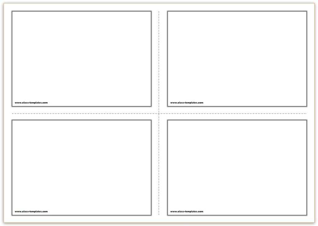 Flashcard Template Word