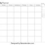 Free Printable Monthly Planner – Beta Calendars Regarding Month At A Glance Blank Calendar Template