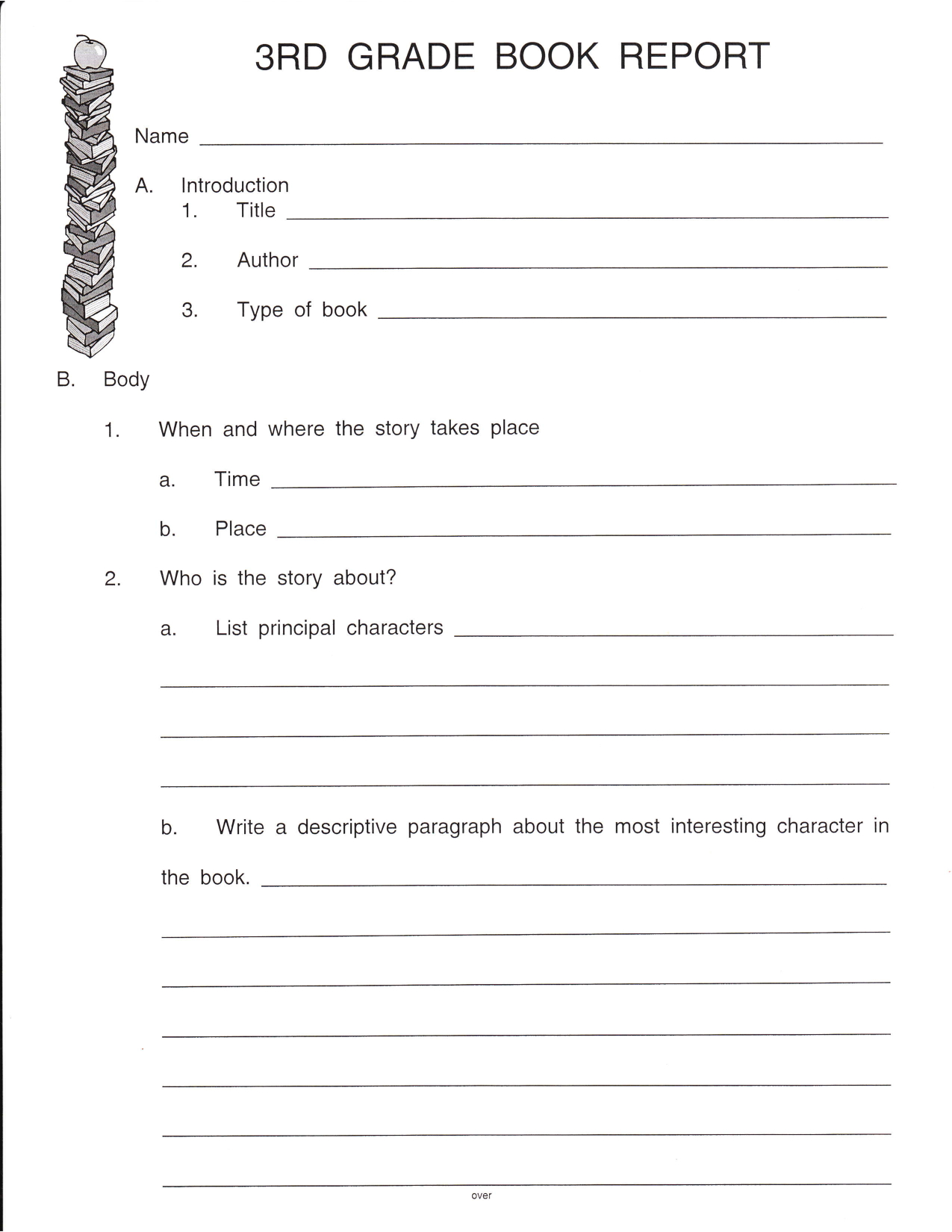 Free Printable Phonics Worksheets For Preschoolers Tag Within Book Report Template Grade 1