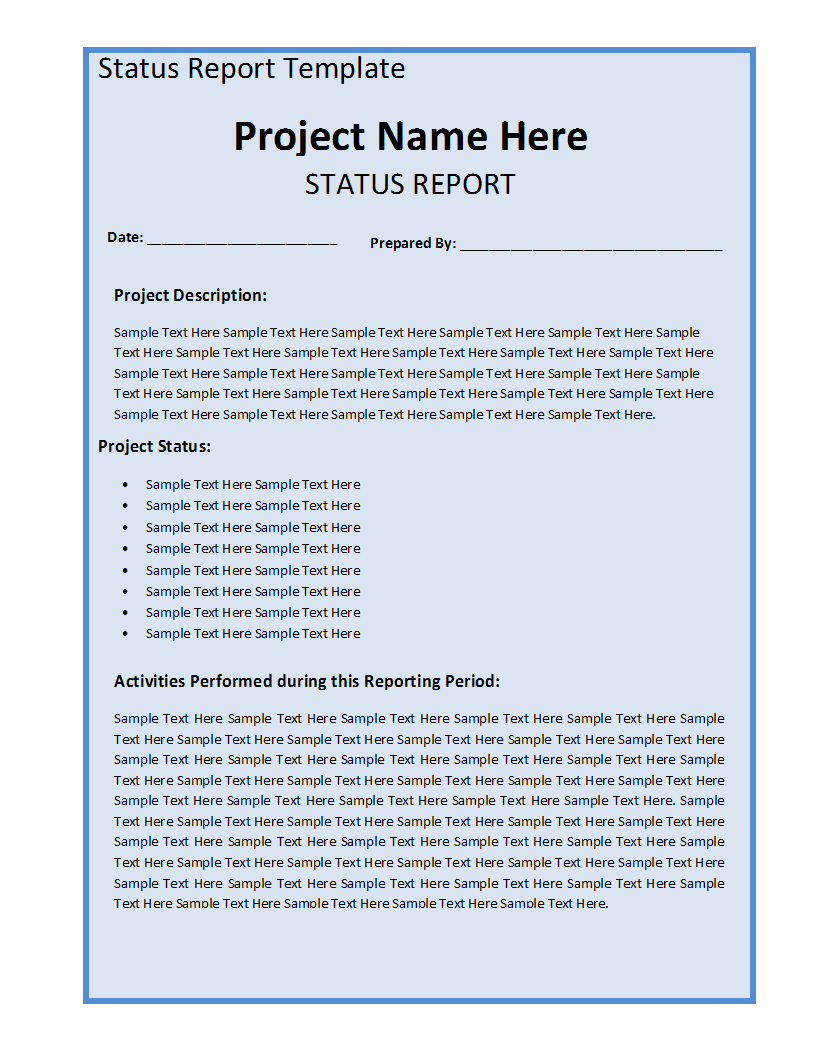 Free Printable Report Templates – Part 2 For Rehearsal Report Template