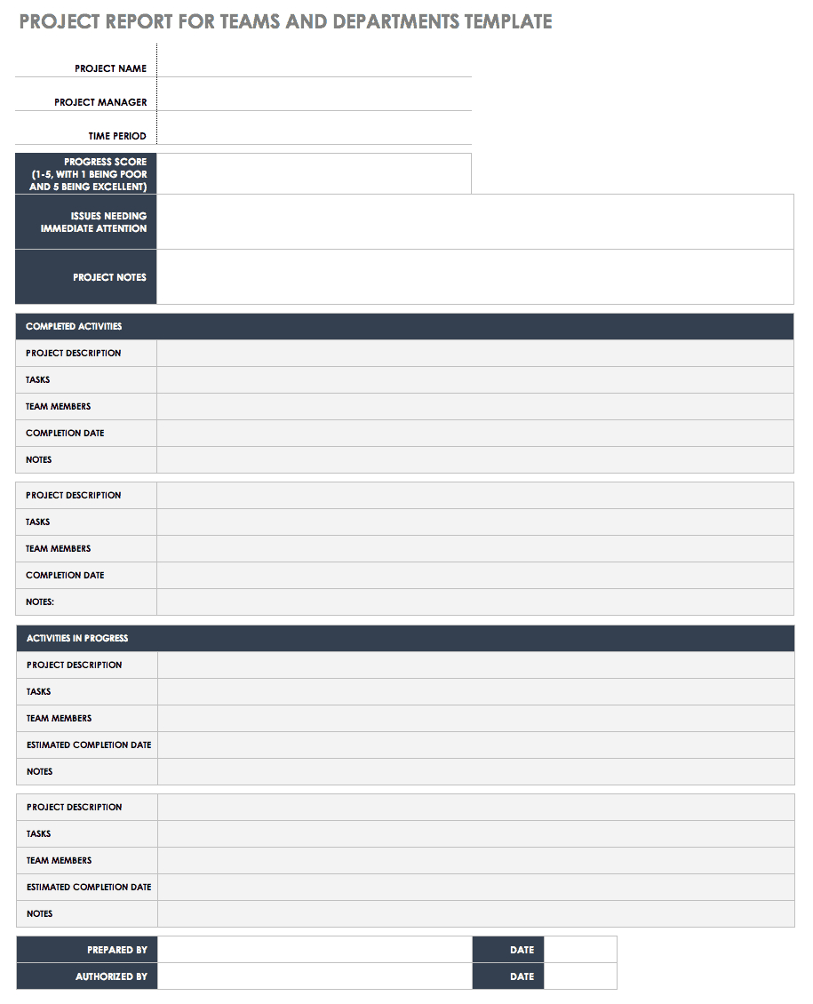 Free Project Report Templates | Smartsheet Intended For Simple Project Report Template