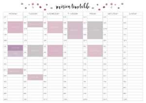 Free Revision Timetable Printable – Emily Studies with Blank Revision Timetable Template