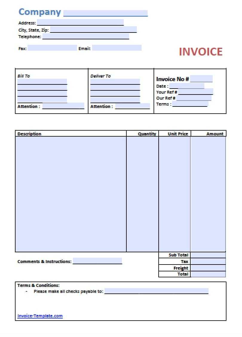 Free Simple Basic Invoice Template | Pdf | Word | Excel With Free Downloadable Invoice Template For Word