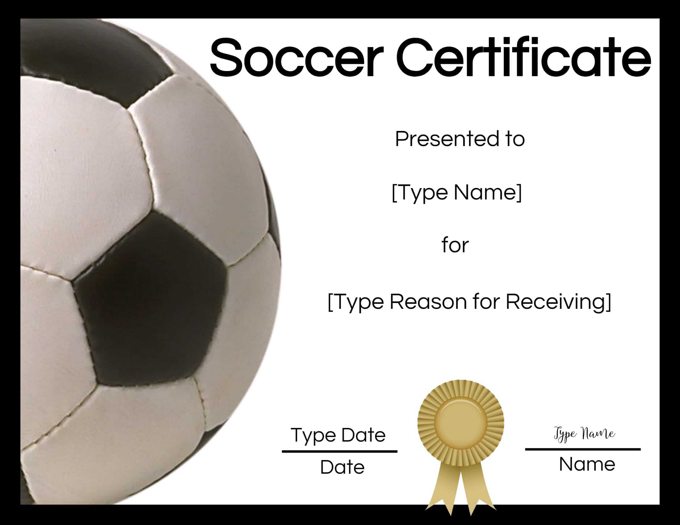 Free Soccer Certificate Maker | Edit Online And Print At Home With Regard To Soccer Certificate Templates For Word